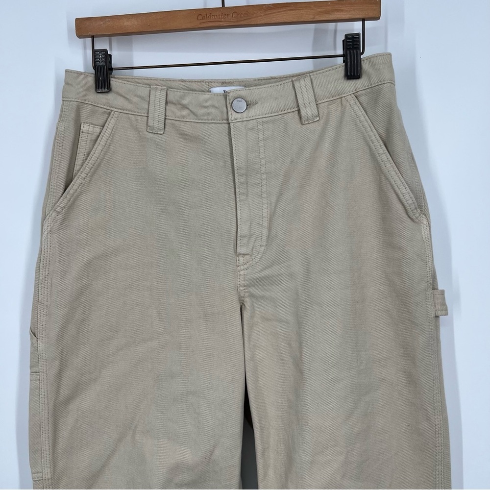 TNA from Aritzia Cream High Waisted Carpenter Twill Pants - Picture 5 of 9